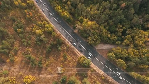 Road view from above Stock Footage 81336928