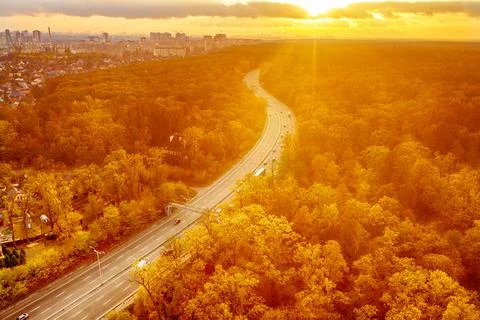 Road view from above Fotos Stock