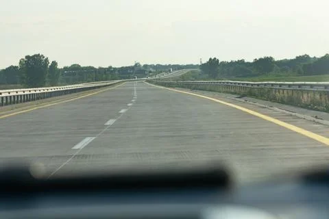 Road view from the car Foto stock
