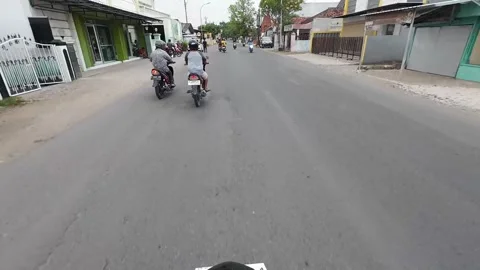 Road view of the district of Blora, Central Java Stock Footage 327453327