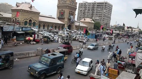 Road view of karachi Stock Footage 54652648