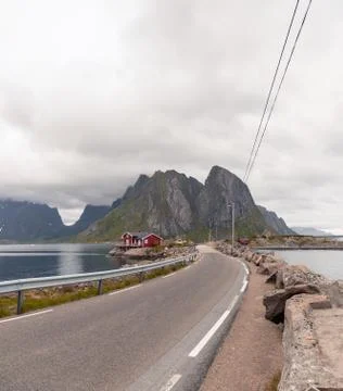Road view with mountains Foto stock