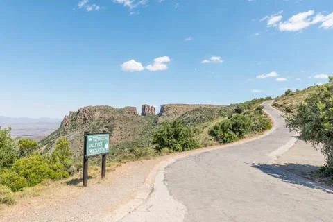 Road to the viewpoint of the Valley of Desolation Stock Photos
