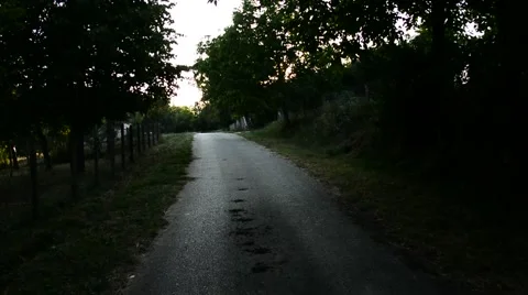 Road in the village Stock Footage 53218617