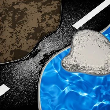 Road, Water, and sand texture for social media background Stock Illustration