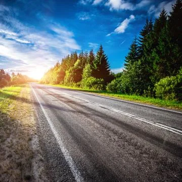 Road way forward direction Stock Photos