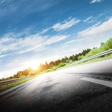 Road way forward direction Stock Photos