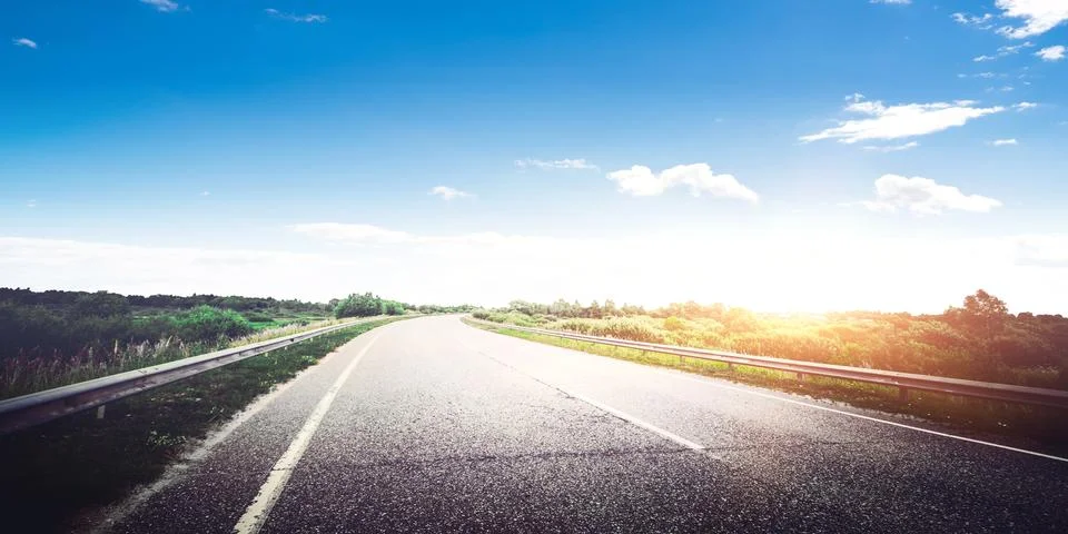 Road way forward direction Stock Photos