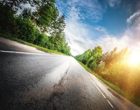 Road way forward direction Stock Photos