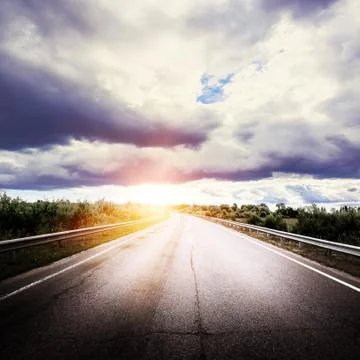 Road way forward direction Stock Photos