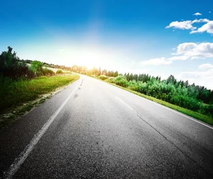 Road way forward direction Stock Photos