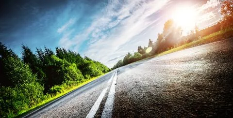 Road way forward direction Foto stock