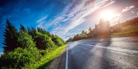 Road way forward direction Stock Photos