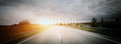 Road way forward direction Stock Photos