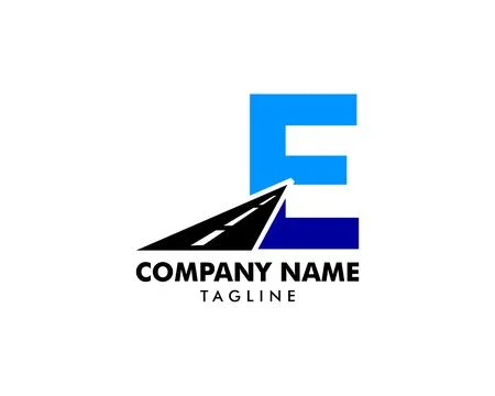Road Way Letter E Icon Logo Vector Template Stock Illustration