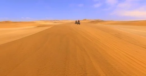 Off-road way surrounded by dunes. 스톡 동영상 114394219