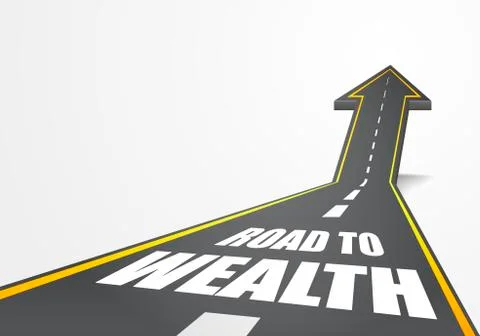 Road to wealth 스톡 일러스트