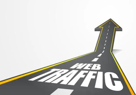 Road webtraffic Illustrazione stock