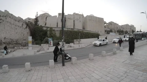 The road to the Western wall Stock Footage 117665197