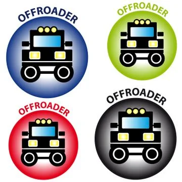 Off- road on white background Stock Illustration