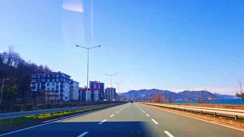 A road with a white line Stock Footage 273012814