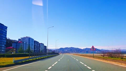 A road with a white line on it Stock Footage 273012881