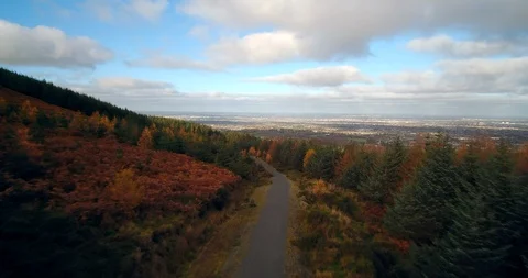 Road in Wicklow Mountains, Dublin Stock Footage 122455613