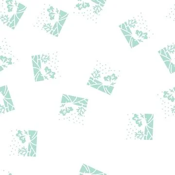 Road winter glyph seamless pattern Stock Illustration