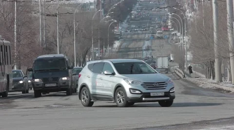 Road winter gray city Vídeo Stock 54767742