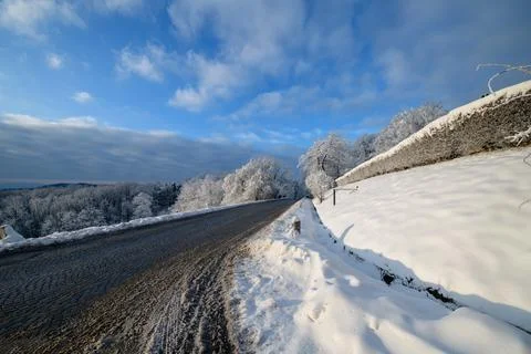 Road in Winter I Stock Photos