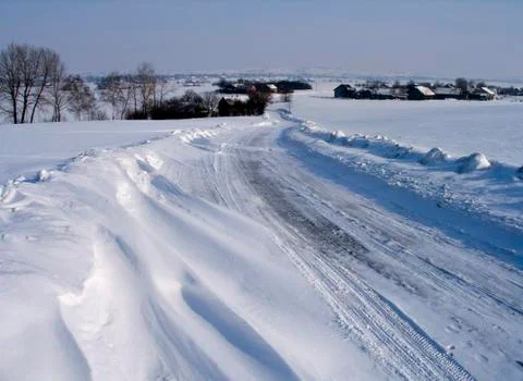 Road at winter Foto stock