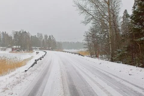 Road in winter. Stock Photos