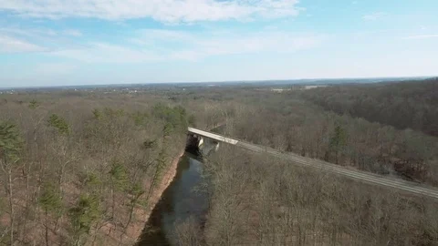 Road in the woods Stock Footage 72921296