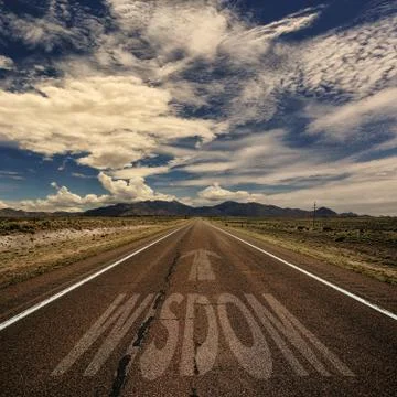 Road With the Word Wisdom Foto stock