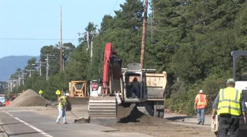 Road Work 7 Stock Footage 8922796