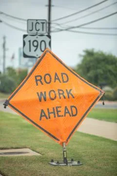 Road work ahead Stock Photos