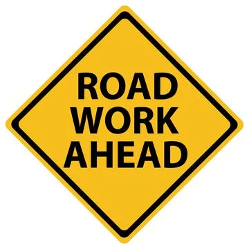 Road work ahead Sign Stock Illustration