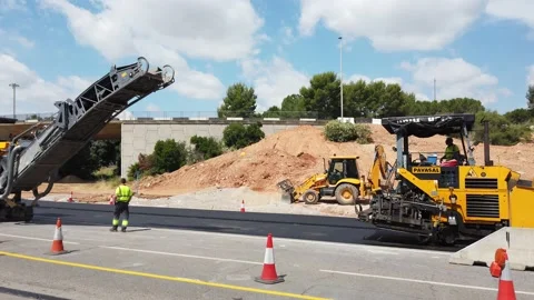 Road Work Construction Stock Footage 132517999