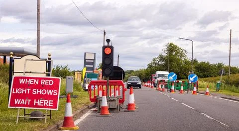 Road Work Control Measures Stock Photos