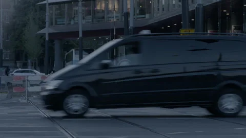 Road Work Detour and Traffic at Amsterdam Intersection Stock Footage 343986974