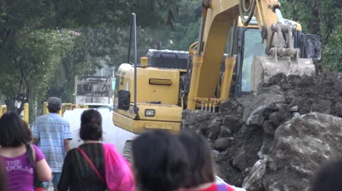 Road Work Excavation 動画素材 62090427