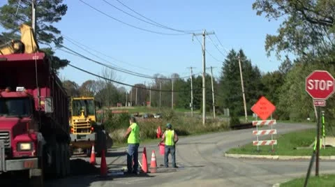 Road work Stock Footage 8913258