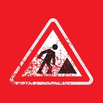 Road work icon or logotype Stock Illustration