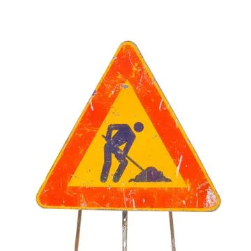 Road work sign Stock Photos