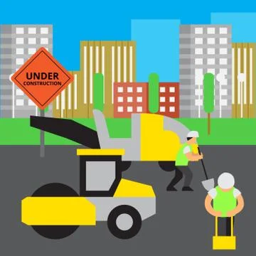 Road work vector illustration Stock Illustration