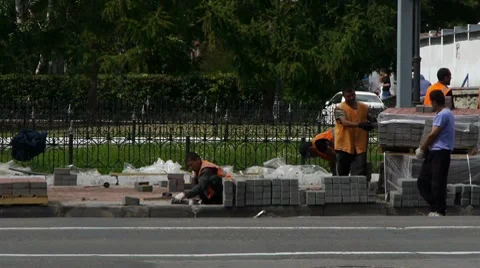 Road workers 動画素材 7908000