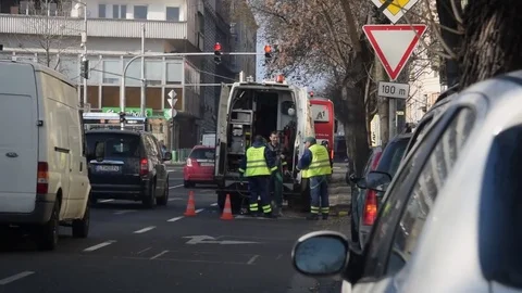 Road workers Stock Footage 70469394