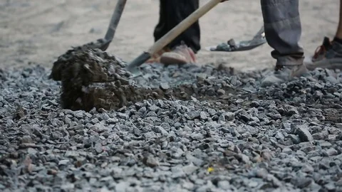 Road Workers Repair Work Stock Footage