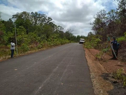 Road working dokumentation Stock Photos
