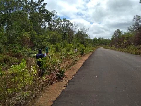 Road working dokumentation Stock Photos